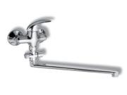 Novaservis Umyvadlová paneláková baterie Metalia 55 150 mm, chrom, nástěnná, bez příslušenství,  55072/1,0