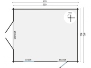 Tuindeco Rydell Garage | 58mm | impregnated brown