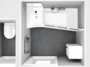 Ravak Umyvadlo BeHappy II 66,5 P, s otvorem pro baterii, s přepadem