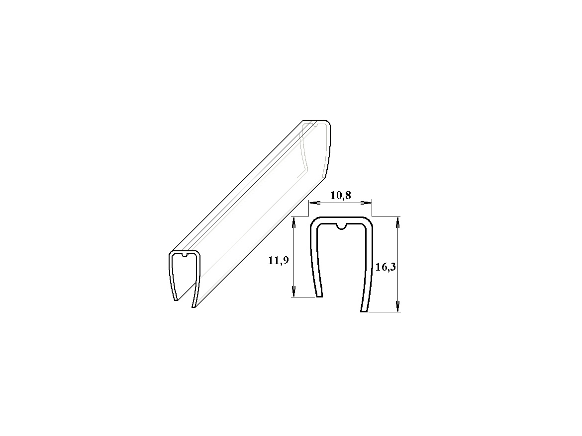 Ukončovací U-profil Lanit Plast