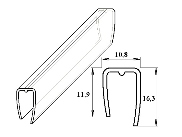 Ukončovací U-profil Lanit Plast