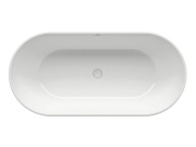 Ravak Vaňa Freedom O 169x80, voľne stojaca, biela, krytka odtoku biela/čierna/chróm