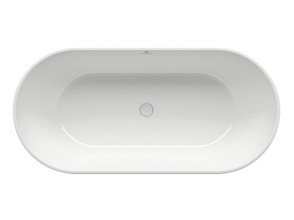 Ravak Vaňa Freedom O 169x80, voľne stojaca, biela, krytka odtoku biela/čierna/chróm