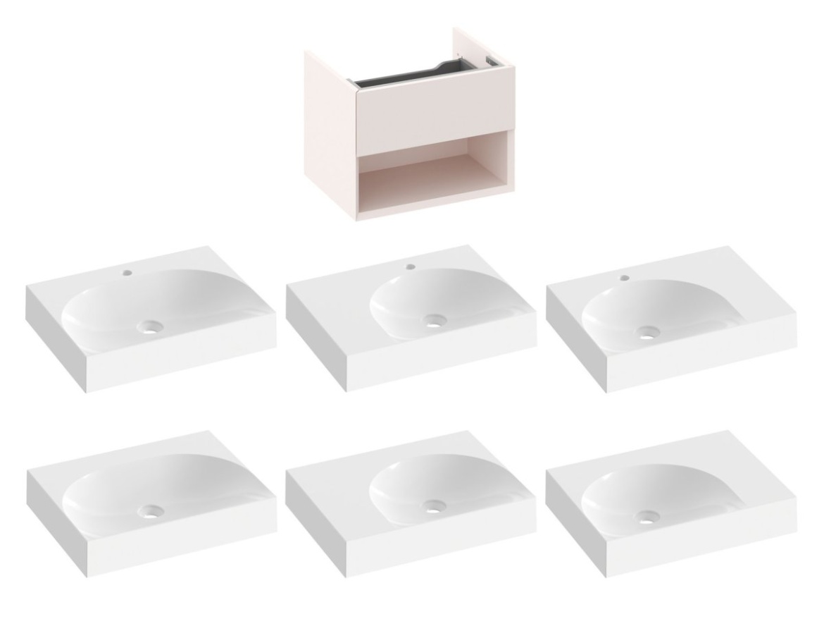 Ravak SD Lite 60 skříňka pod umyvadlo Alabaster Pink