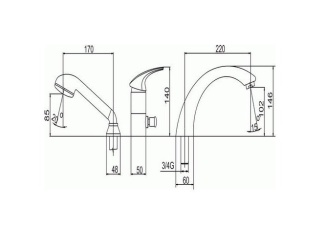 Csaptelepek –  Novaservis Vanová baterie Metalia 57, chrom, stojánková, bez příslušenství,  57045/1,0