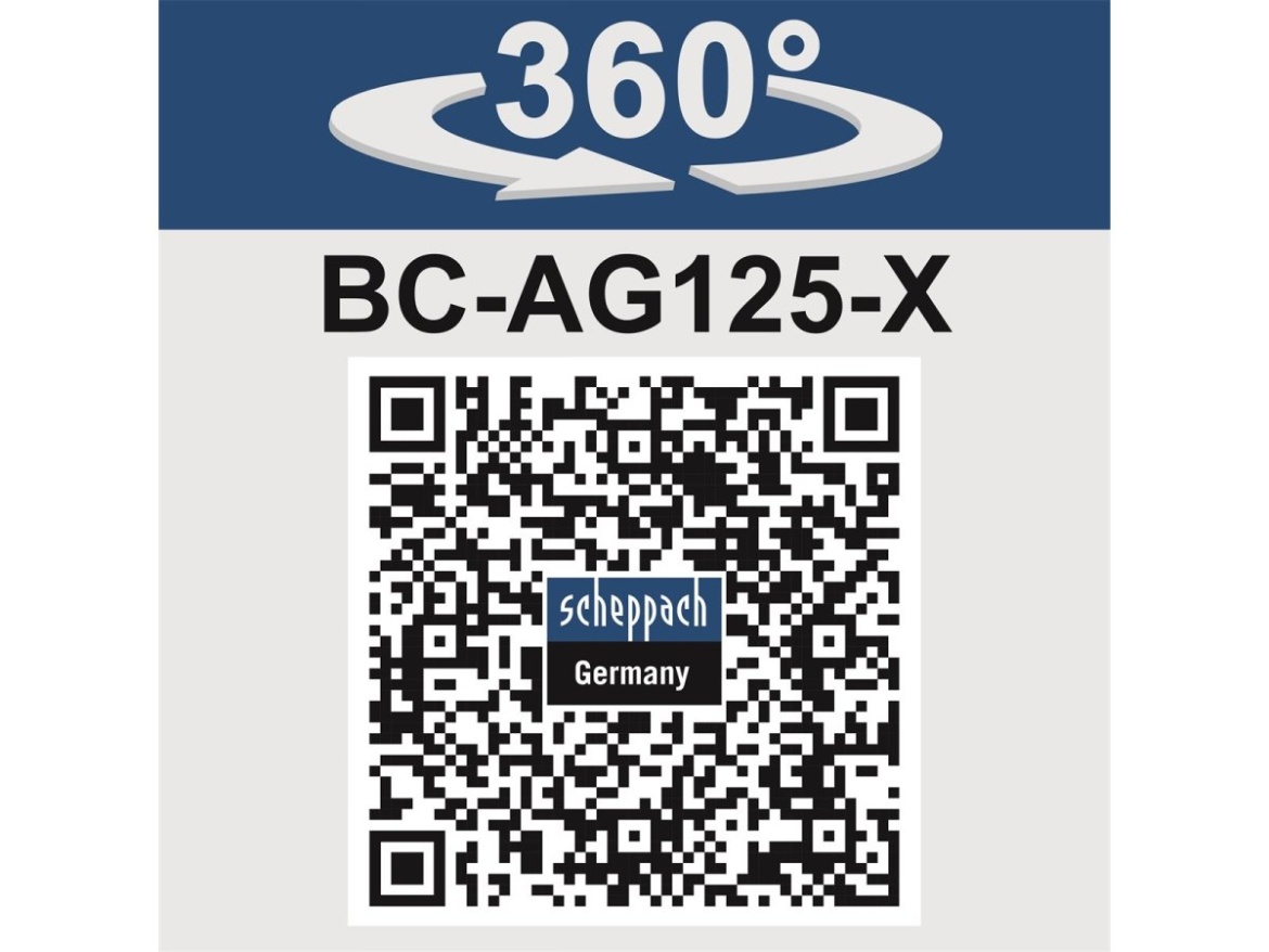 20 V IXES aku úhlová bruska (bez baterie a nabíječky) Scheppach BC-AG125-X