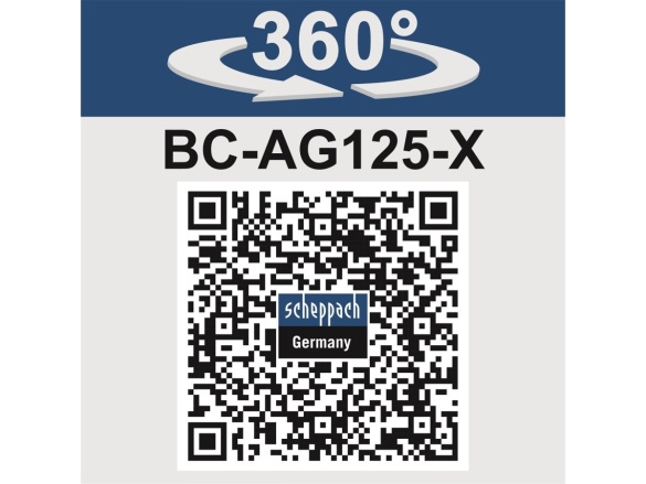 Aku 20 V IXES uhlová brúska (bez batérie a nabíjačky) Scheppach BC-AG125-X