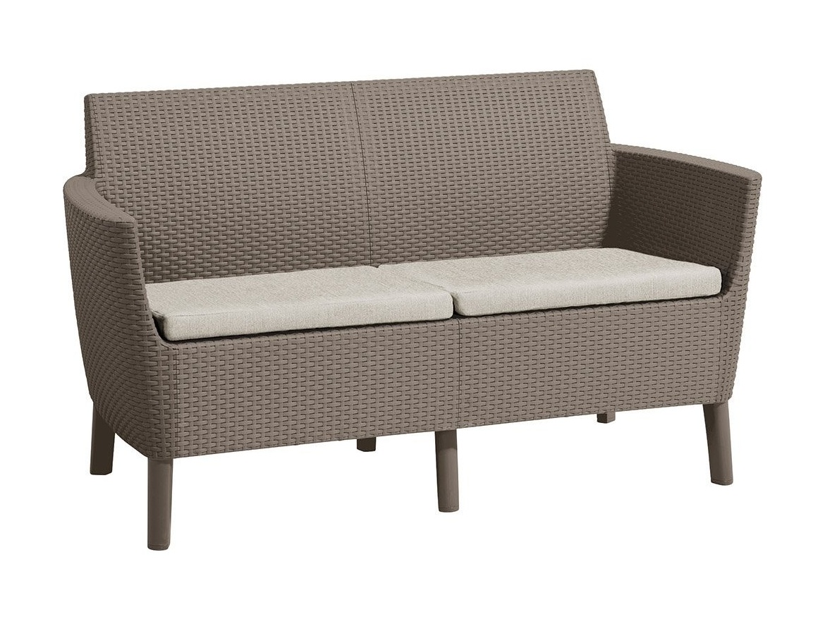 Keter Dvoumístná zahradní pohovka  Salemo 2 Seater Sofa- 133 x 67 x 76 cm - cappucino / béžová