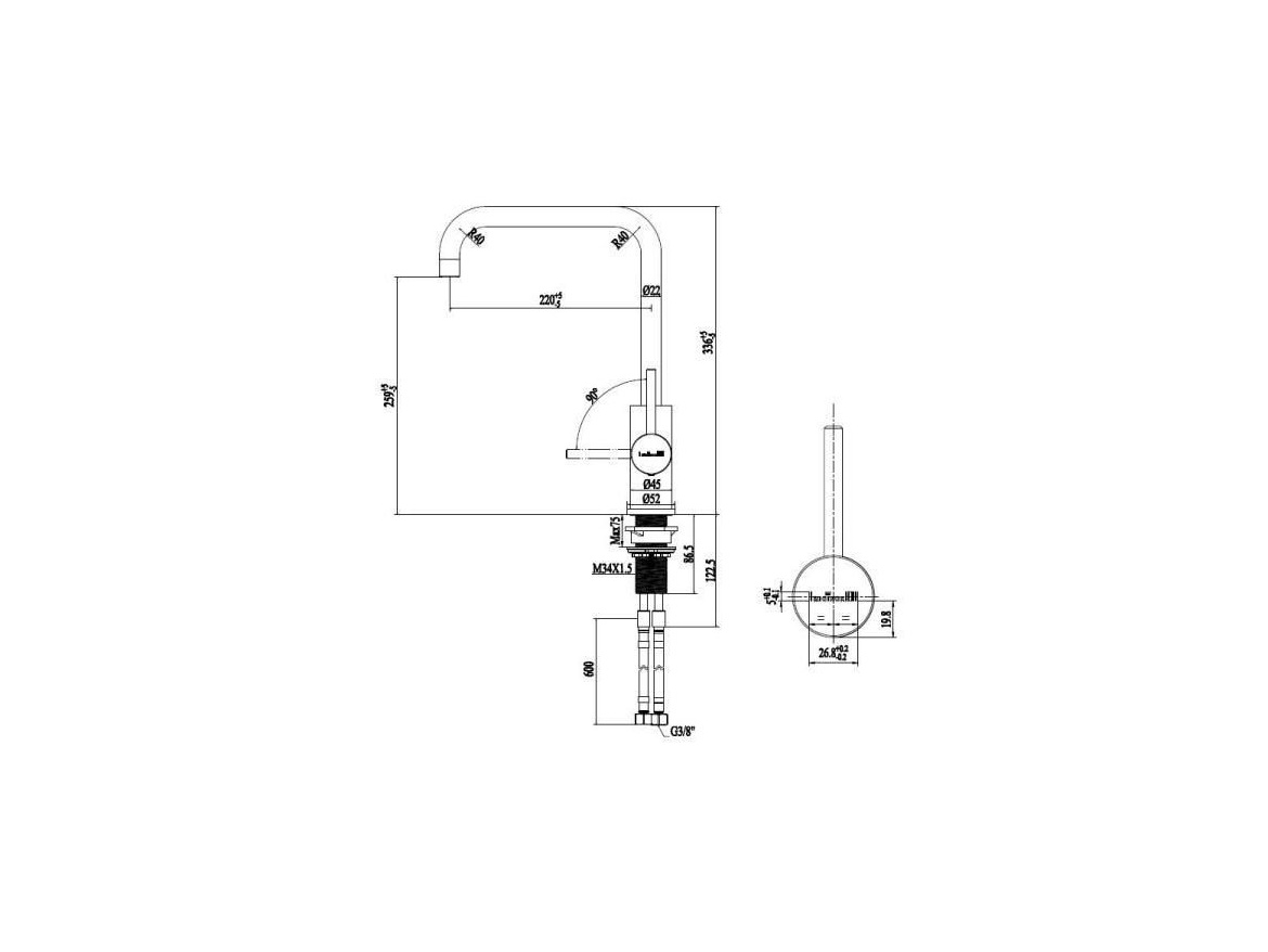 Konyhai csaptelepek Reginox Crystal gun metal