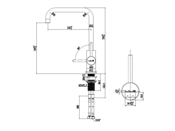 Konyhai csaptelepek Reginox Crystal gun metal