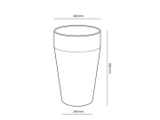 Granitové květináče Granisil granitový květináč MONTI 55 cm