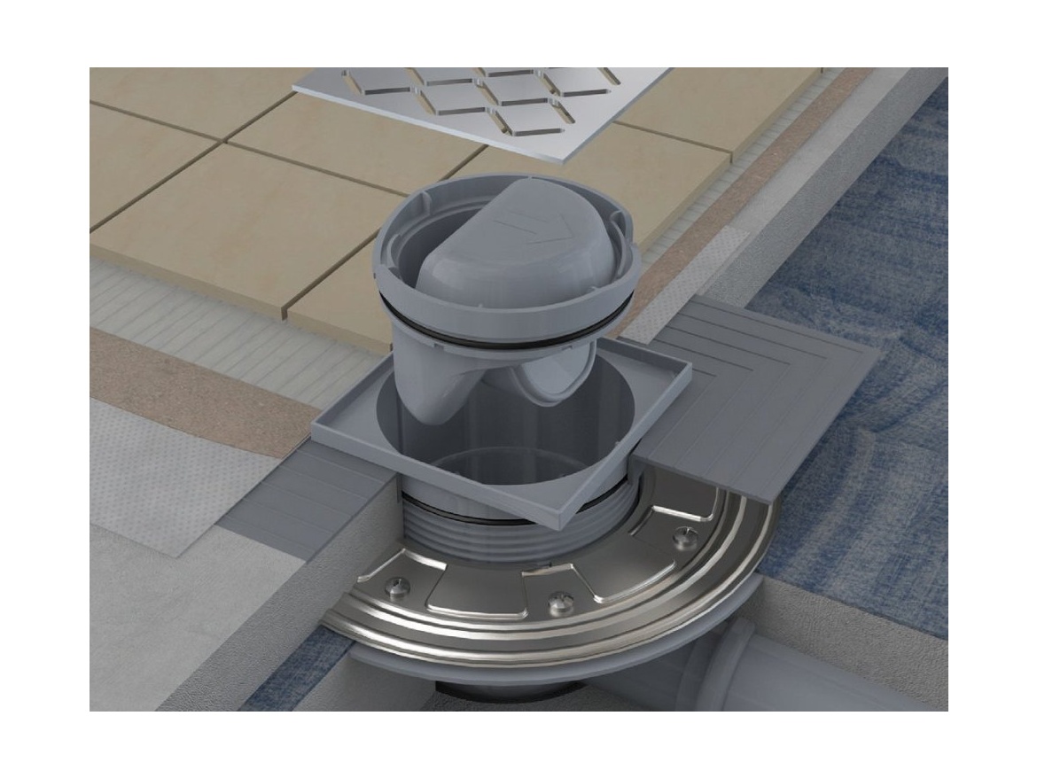 Ravak Podlahová vpusť SN501 10,5x10,5, plast s nerez mřížkou