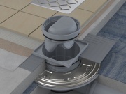 Ravak Podlahový vpust SN501 10,5x10,5, plast s antikoro mriežkou