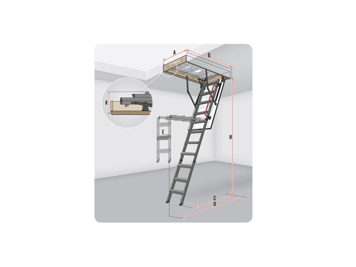 Půdní schody PP Fakro LMF PP