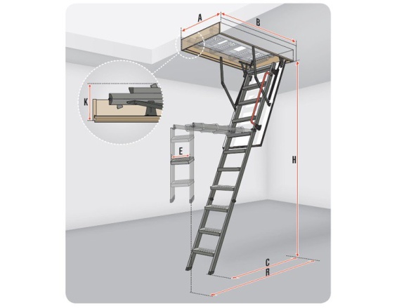 Půdní schody PP Fakro LMF PP