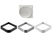 Ravak Umyvadlo Yard 45 C, s otvorem pro baterii, bez přepadu, Deepsea Blue