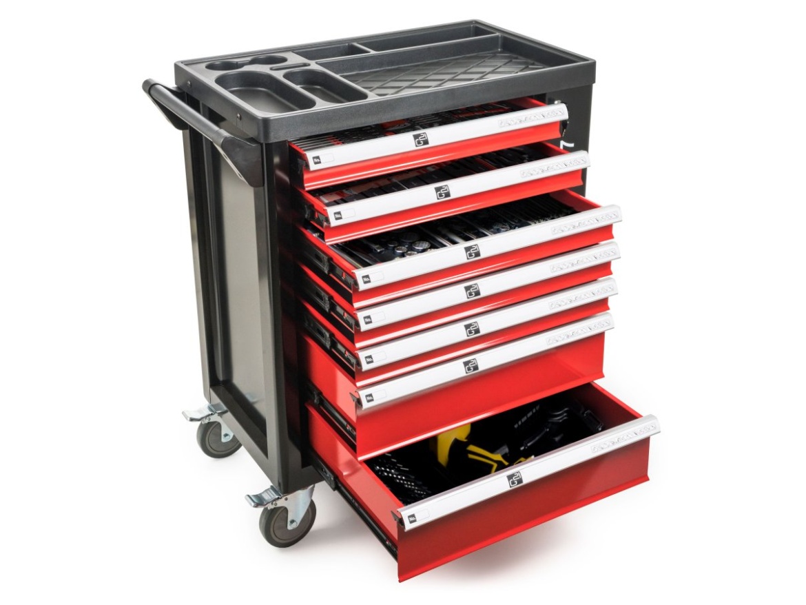 G21 Dílenský vozík  Cooper 7, černo-červený