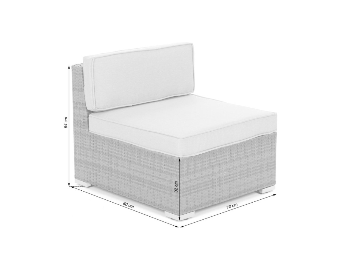 Home & Garden Středový segment pro rohovou sedačku Kansas Maxi Beige