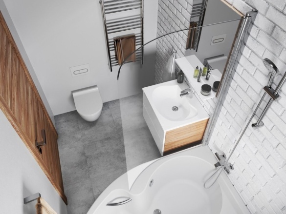 Ravak CVSK1 Rosa 140/150 P, satin+transparent