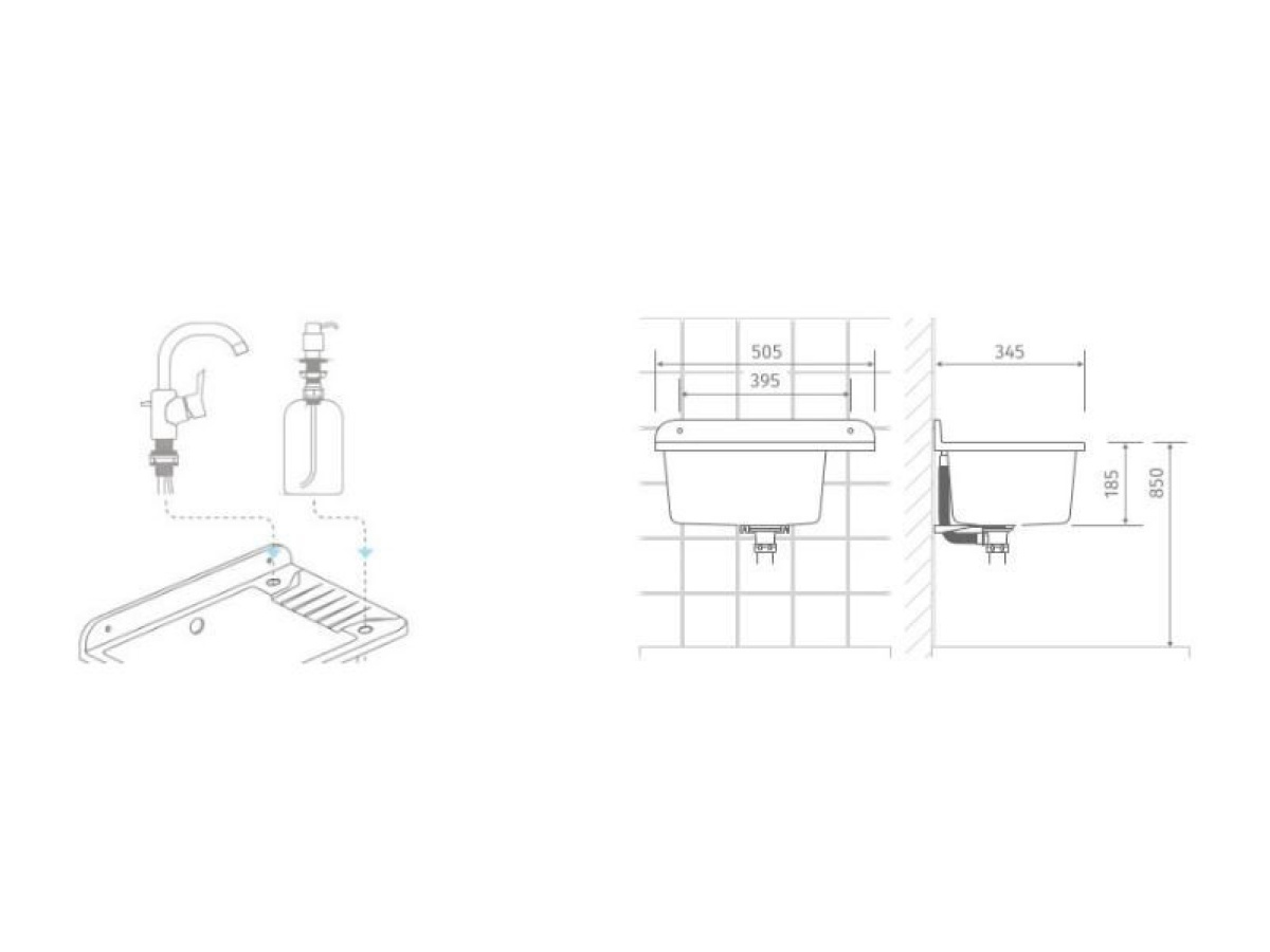 Kuchyňské dřezy Zelvo Compact 505