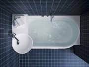 Ravak Umyvadlo ARC 83/43 P, s otvorem pro baterii, bez přepadu