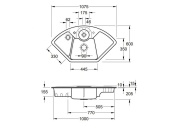 Kuchyňské dřezy Villeroy & Boch Solo Corner 1075.20R