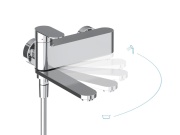 Ravak CR II 022.00CR Vaňová nástenná batéria bez sprchového setu, chróm