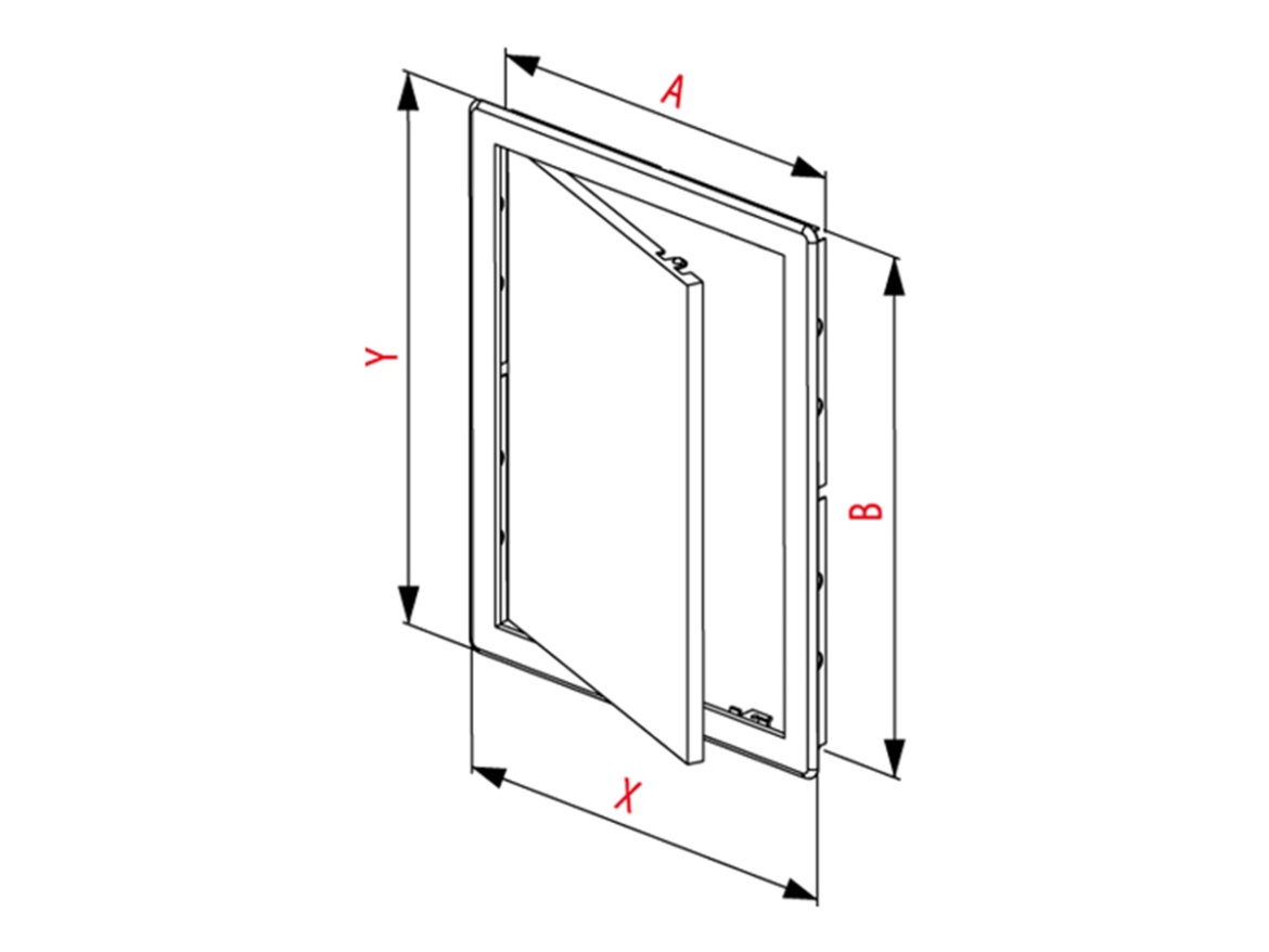 Vanová dvířka Den Braven ABS