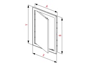 Vaňové dvierka Den Braven ABS