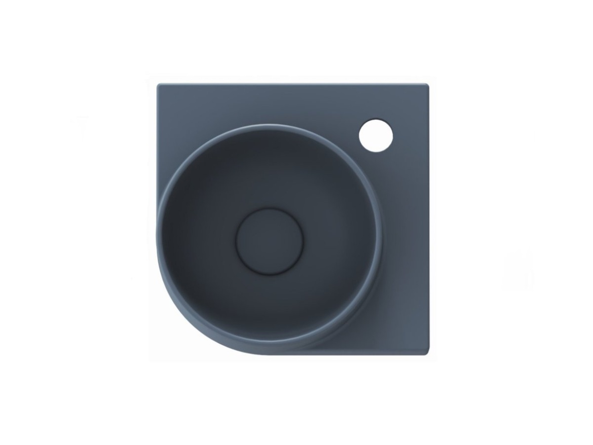 Ravak Umývadlo Yard 28 C, s otvorom pre batériu, bez prepadu, biela matná