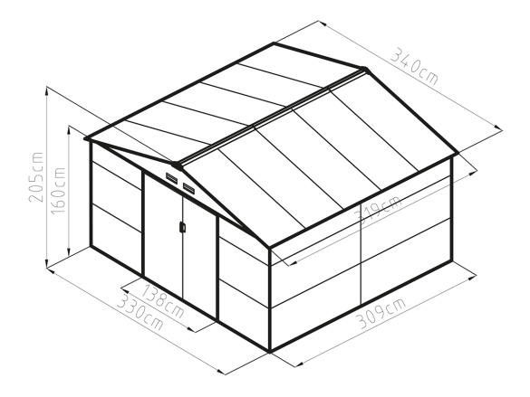Plechový zahradní domek G21 GAH
