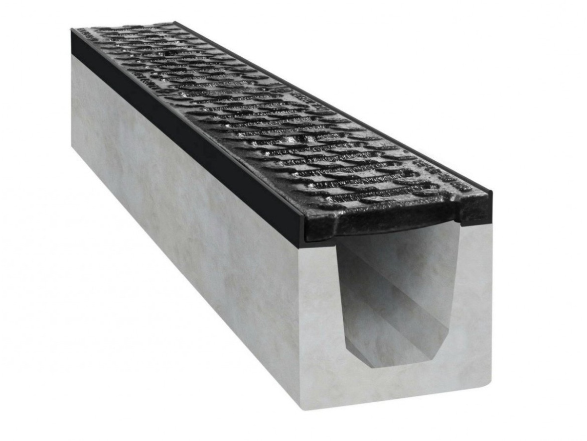 Betonový žlab s litinovou mříží Gutta C250