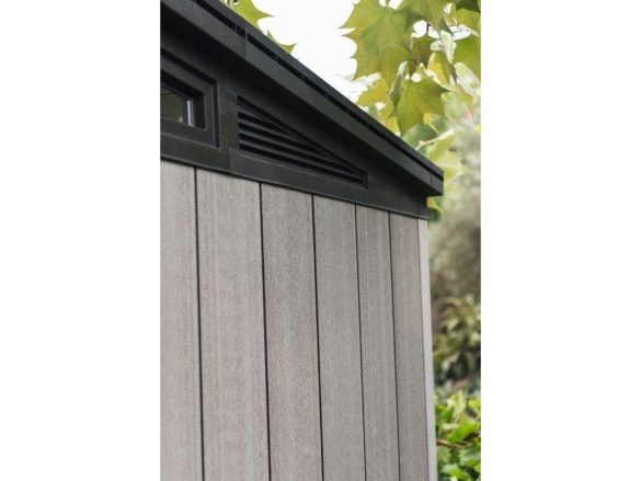 Műanyag kerti ház Keter Zahradní domek  Artisan 9x7 grafitový/šedý, s podlahou