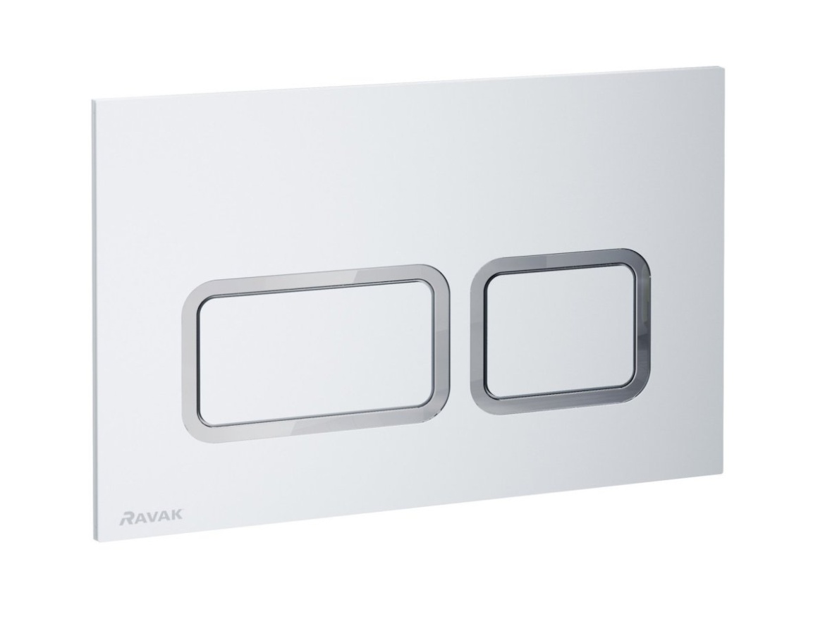 Ravak WC tlačidlo Twin, satin