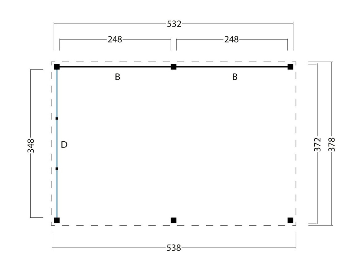 Wood flachdach Kiruna, typ 1 ( Wood wanden)