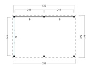 Wood flachdach Kiruna, typ 1 ( Wood wanden)