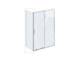 Ravak ROPS 90, čierna+transparent