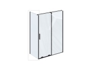 Ravak ROPS 90, černá+transparent