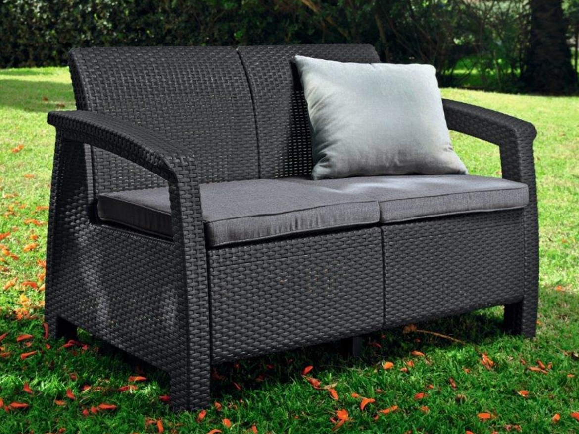 Zahradní nábytek grafitová Keter Pohovka Corfu