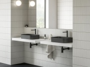 Ravak Umyvadlo Ceramic Slim R 55, bez otvoru pro baterii, bez přepadu, antracit