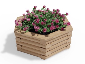 Dřevěné –  Česká Manufaktura Variogrow šestistran 120 cm x 43,5 cm, bez nopové fólie, včetně dna