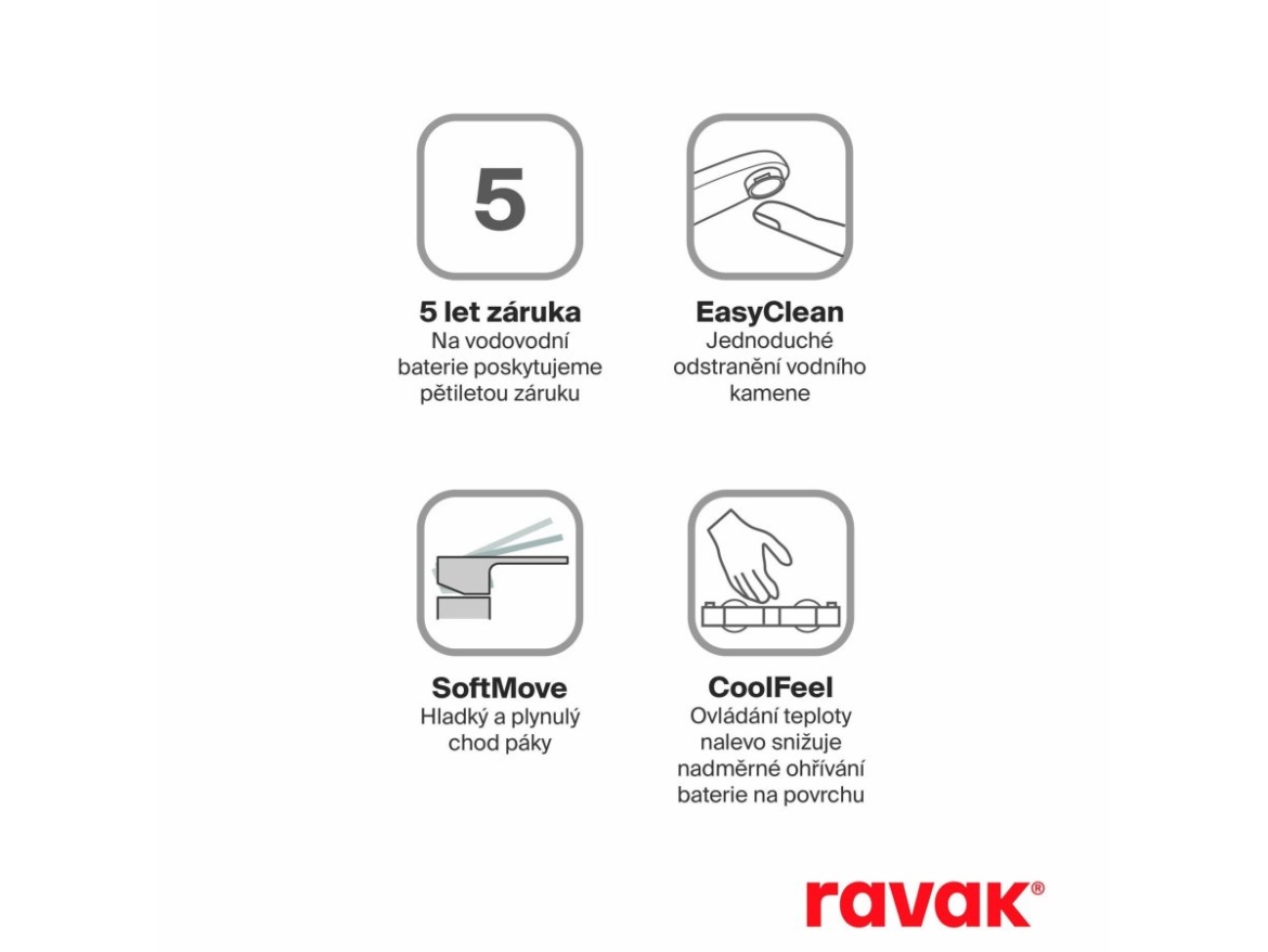 Ravak CR II 022.20GB Vanová nástěnná baterie bez sprchového setu, grafit kartáčovaný