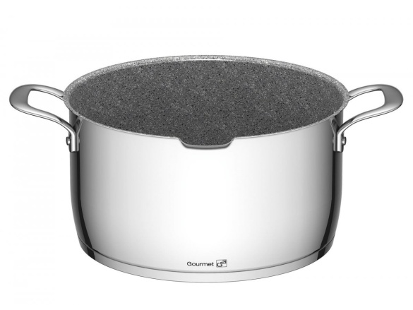 G21 Hrnec  Gourmet Miracle s cedníkem 28 cm s poklicí nerez/greblon