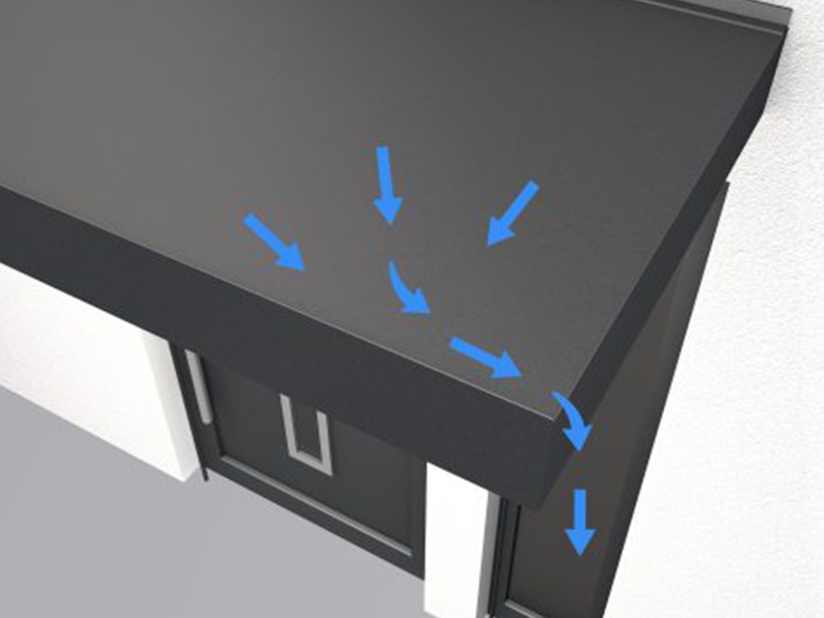 Vchodová strieška Gutta Guttavordach BS LED strip