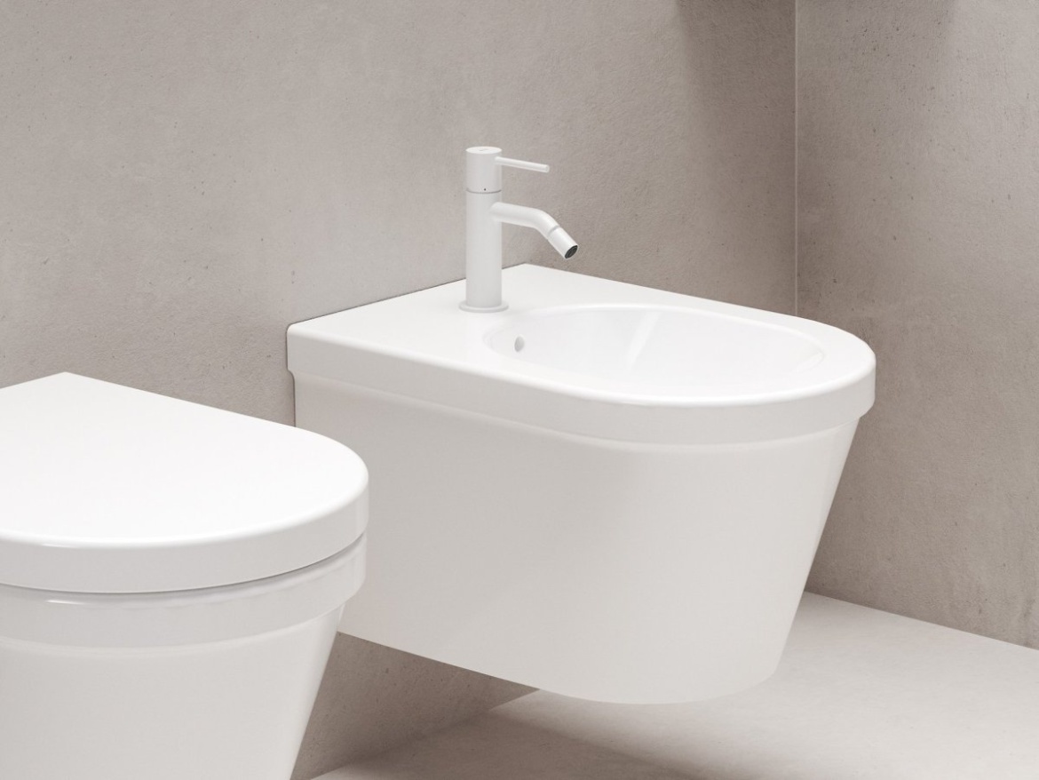 Ravak ES 056.60GLB Bidetová stojánková baterie 154 mm bez výpusti, Gold Brushed