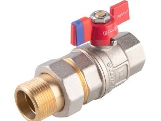 Szaniterberendezések –  Novaservis Kulový kohout MF 1/2", se šroubením, motýl, voda,  KFPS1