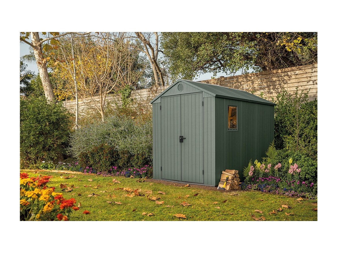 Plastový zahradní domek Keter Darwin 6 x 8 zelený, s podlahou