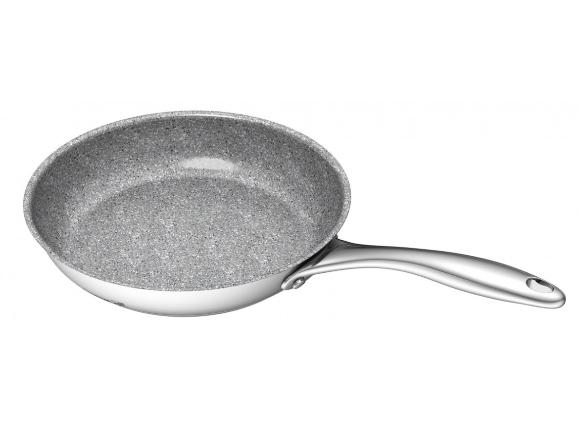 G21 Pánev  Gourmet Miracle 28 cm s poklicí, nerez/greblon