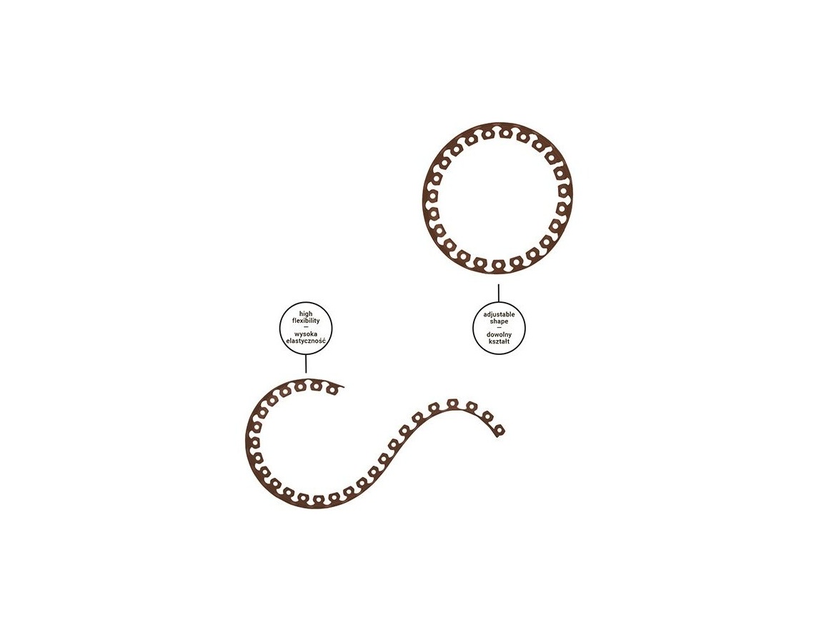 Bradas Obruba trávníku Easy Border 10 m, výška 40 mm - hnědá