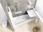 Ravak Umyvadlo BeHappy II 66,5 P, s otvorem pro baterii, s přepadem